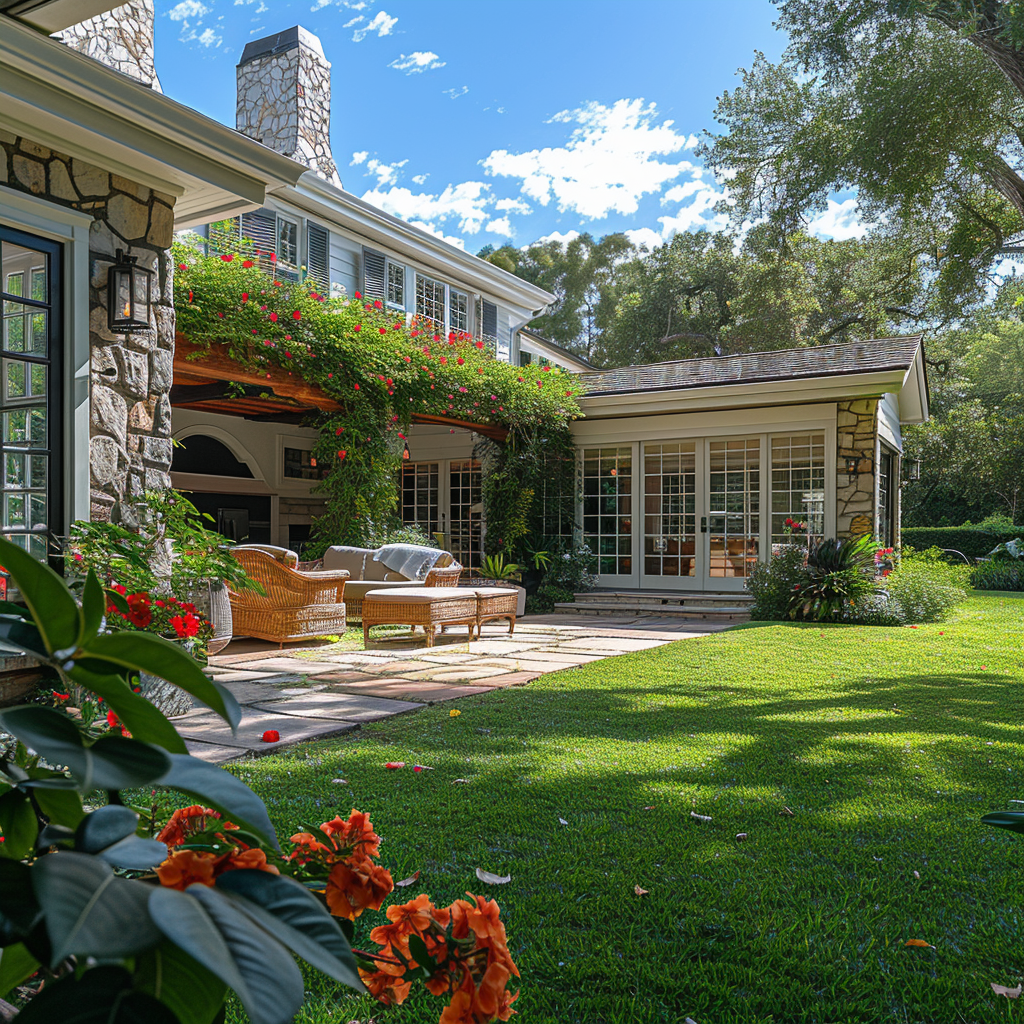 A well-maintained property landscape managed by BSMC Lawn Care in the East Bay